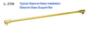 Round Tube Shower Support Bars Shower Cabin Glass to Glass Support Bar