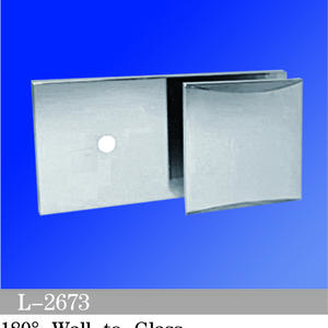 Square Corner Shower Glass Clamps Wall To Glass 180 Degree Bathroom Accessories L-2673