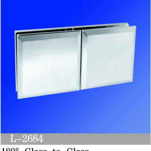 Square Corner Shower Glass Clamps Glass to Glass 180 degree Bathroom Accessories