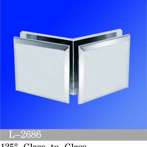 Square Corner Shower Glass Clamps Glass to Glass135 degree Bathroom Accessories