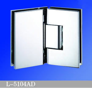 Adjustable Standard Duty Shower Hinges With Covers Frameless Shower Glass Door Clips L-5104AD