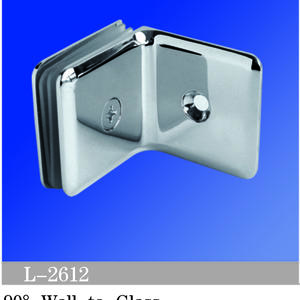 Beveled Edge Shower Glass Clamps Wall To Glass Brass Glass Connector L-2612